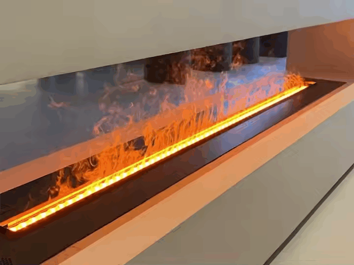Atomizing electric fireplace