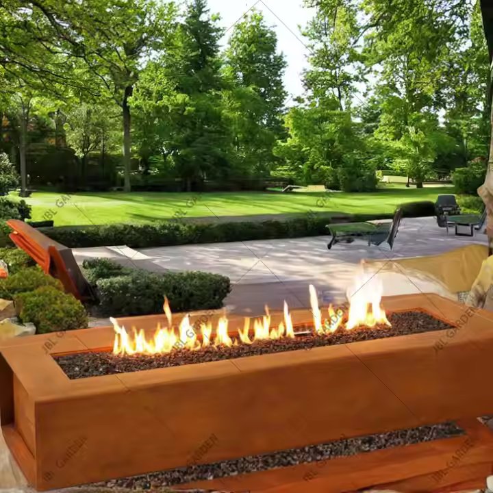 Natural Outdoor gas fire pit