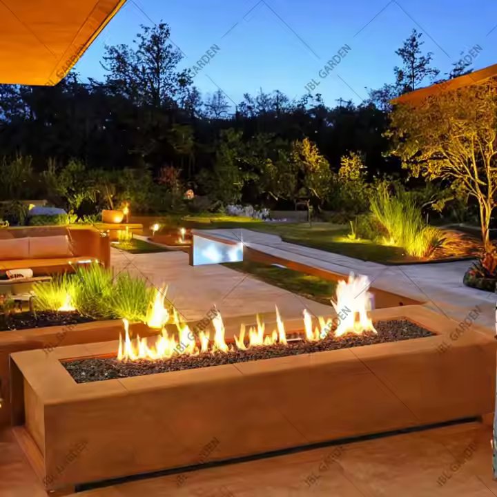 Natural Outdoor gas fire pit