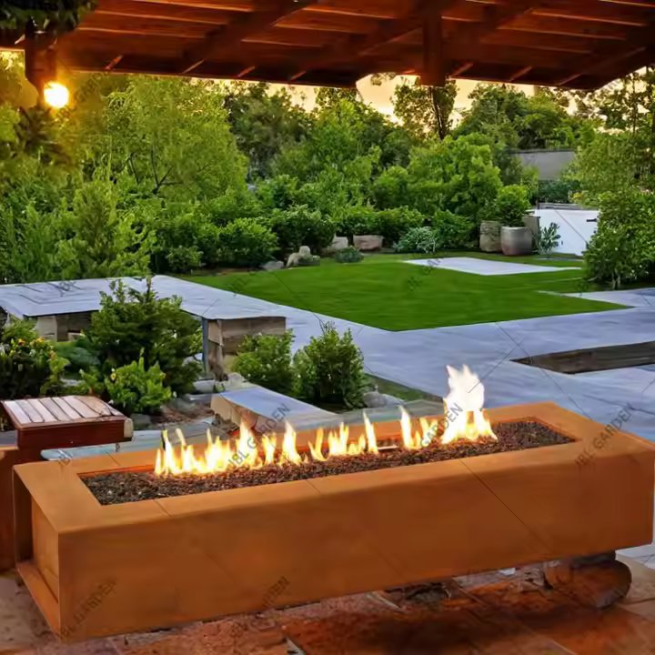 Natural Outdoor gas fire pit