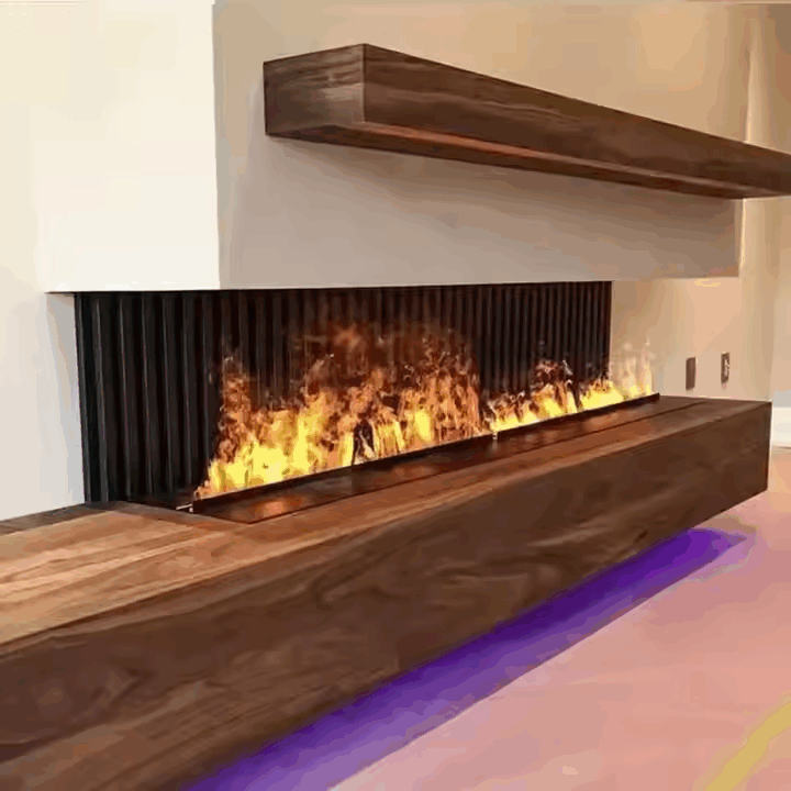 Atomizing electric fireplace