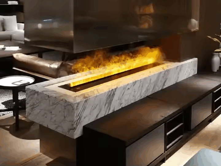 Atomizing electric fireplace